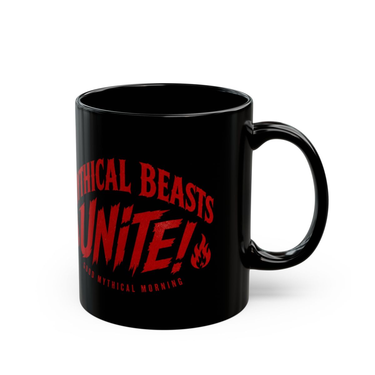 Good Mythical Morning "Mythical Beasts Unite!" Black Mug - Official Mugs & Drinkware merchandise