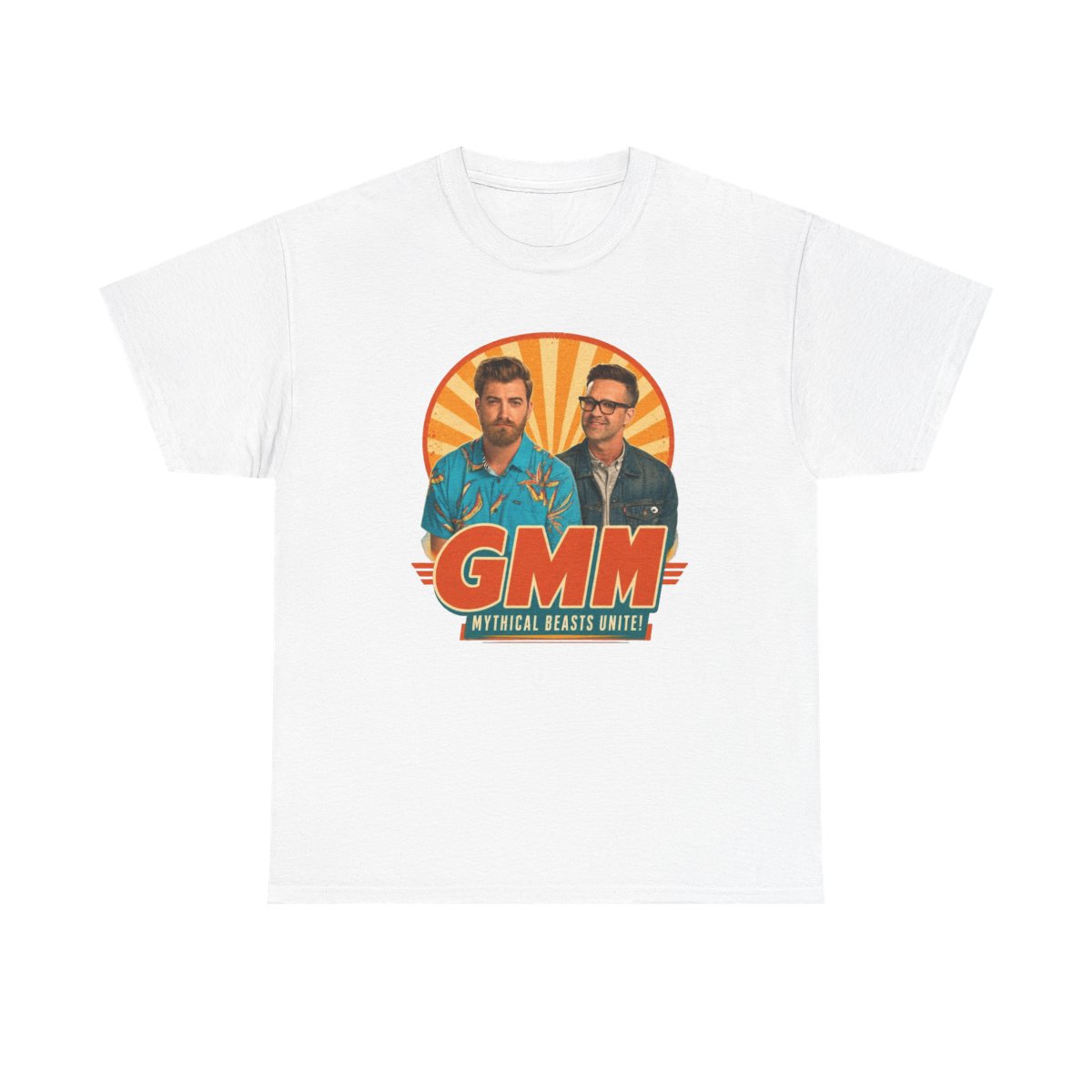 Good Mythical Morning " in bold Bebas Kai font below. " Unisex Tee - Official T-Shirts merchandise